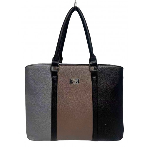 Женская Сумка Арт. 6452 Цвет Чёрный-ХАКИ-СЕРЫЙ